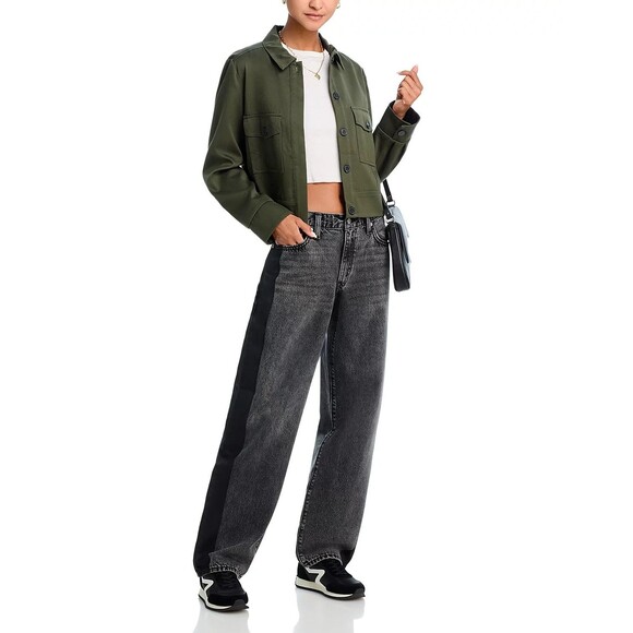 Levis Premium Womens Baggy Dad Denim Jeans 28 Black Gray Mid Rise Loose Relaxed - Picture 4 of 16